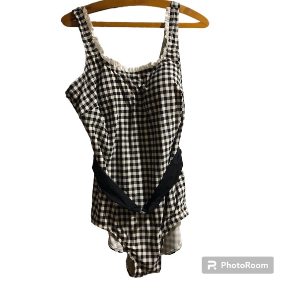 Esther Williams Houndtooth Checkered Swimsuit NWT Classic Look - Picture 1 of 8